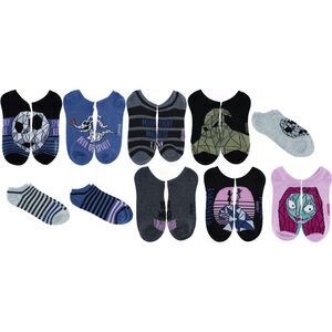 Nightmare Before Christmas Spooky Rebel Womens Sock Set, 10-Pack, Shoe Size 4-10